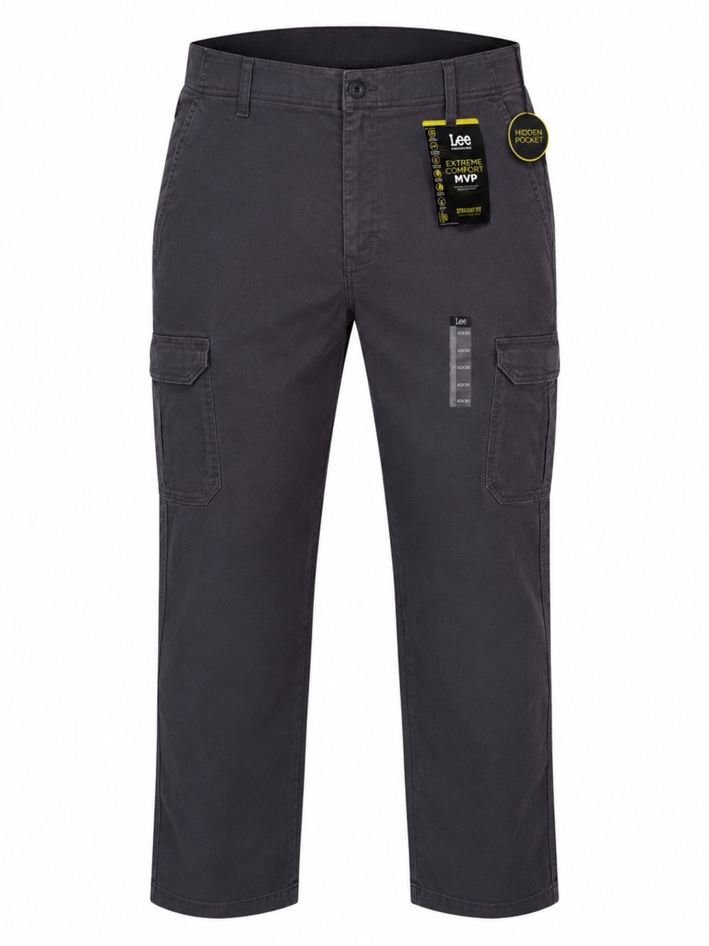Lee Extreme Comfort MVP Cargo Pants Men’s 42x30 Dark/Black Gray Straight Fit NWT